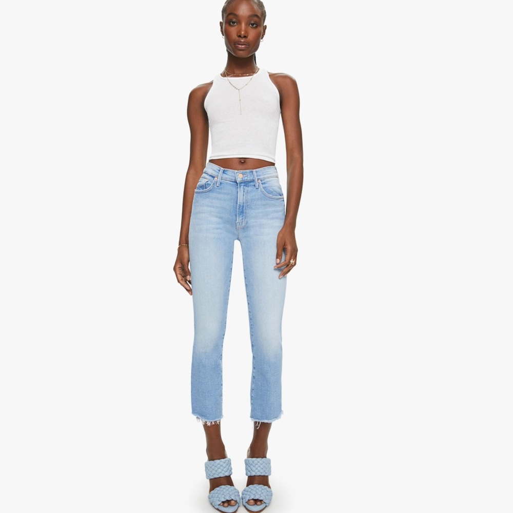 MOTHER The Insider Crop Step Fray